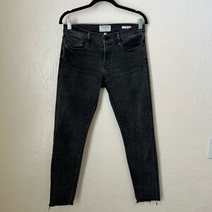 Frame Le Garçon faded black raw hem jeans▪️size 25